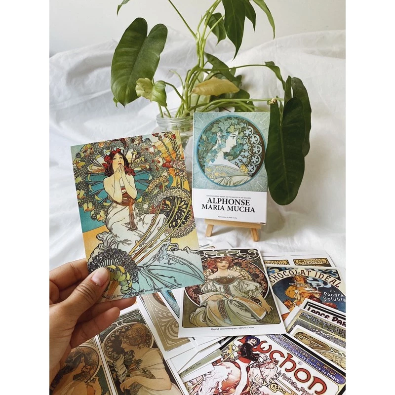 โปสการ์ด  MUCHA POSTCARD   1กล่อง 30ใบโปสการ์ดรวมผลงานศิลปะของมูชา น่ารักมากๆนำไปติดตกแต่งห้องก็ได้