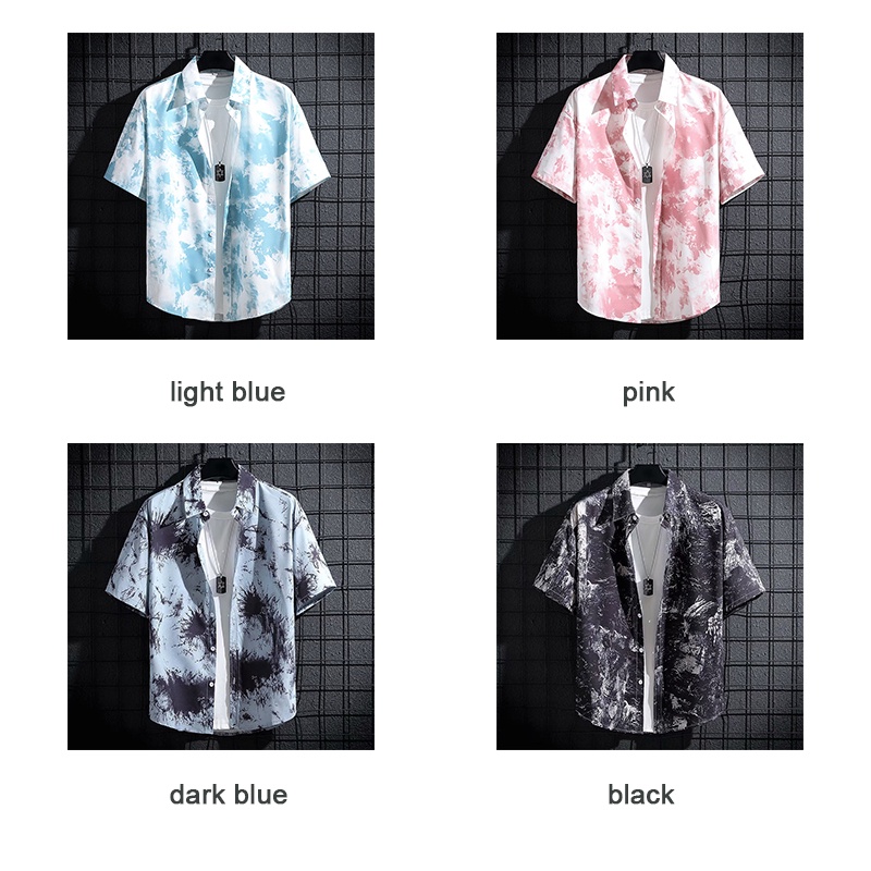 Suikone 2022 เสื้อเชิ้ตแขนสั้นผู้ชายใหม่ฤดูร้อนบางพิมพ์ปกบางด้านบนเกาหลีแฟชั่นลำลองแขนสั้นเสื้อยืด