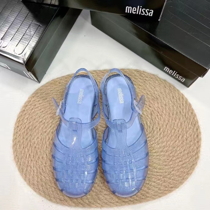 ขายร้อน melissaรองเท้าโรมันทอย้อนยุคสไตล์ใหม่รองเท้าผู้หญิงเยลลี่