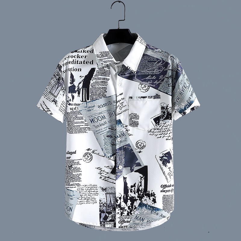 เสื้อเชิ้ตผู้ชาย ระบายอากาศได้ดี แฟชั่นฤดูร้อน สไตล์เกาหลี เสื้อผู้ชาย