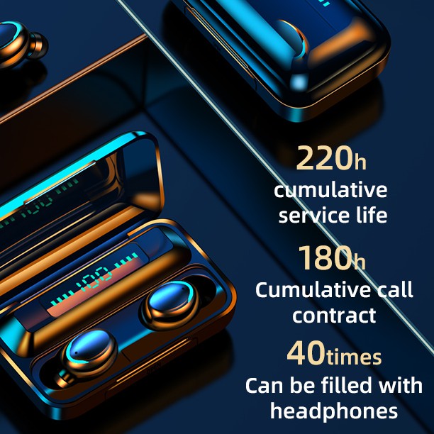 หูฟังบลูทูธ หูฟังไร้สาย แยกเสียงซ้ายขวา TWSWirelessbluetooth 50 headset Earphone Earbud รุ่น F9 M10