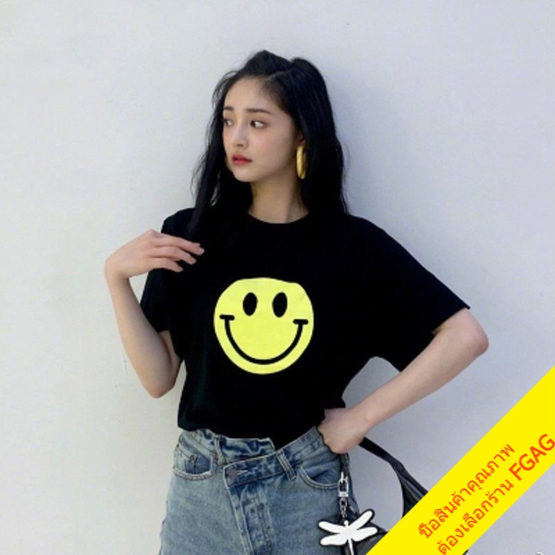 พร้อมส่งเสื้อยืดพิมพ์ลายการ์ตูนน่ารัก Oversize Tshirt dna เสื้อผ้าแฟชั่นวัยรุ่นสไตล์เกาหลี เสื้อยืดแขนสั้นผู้หญิง