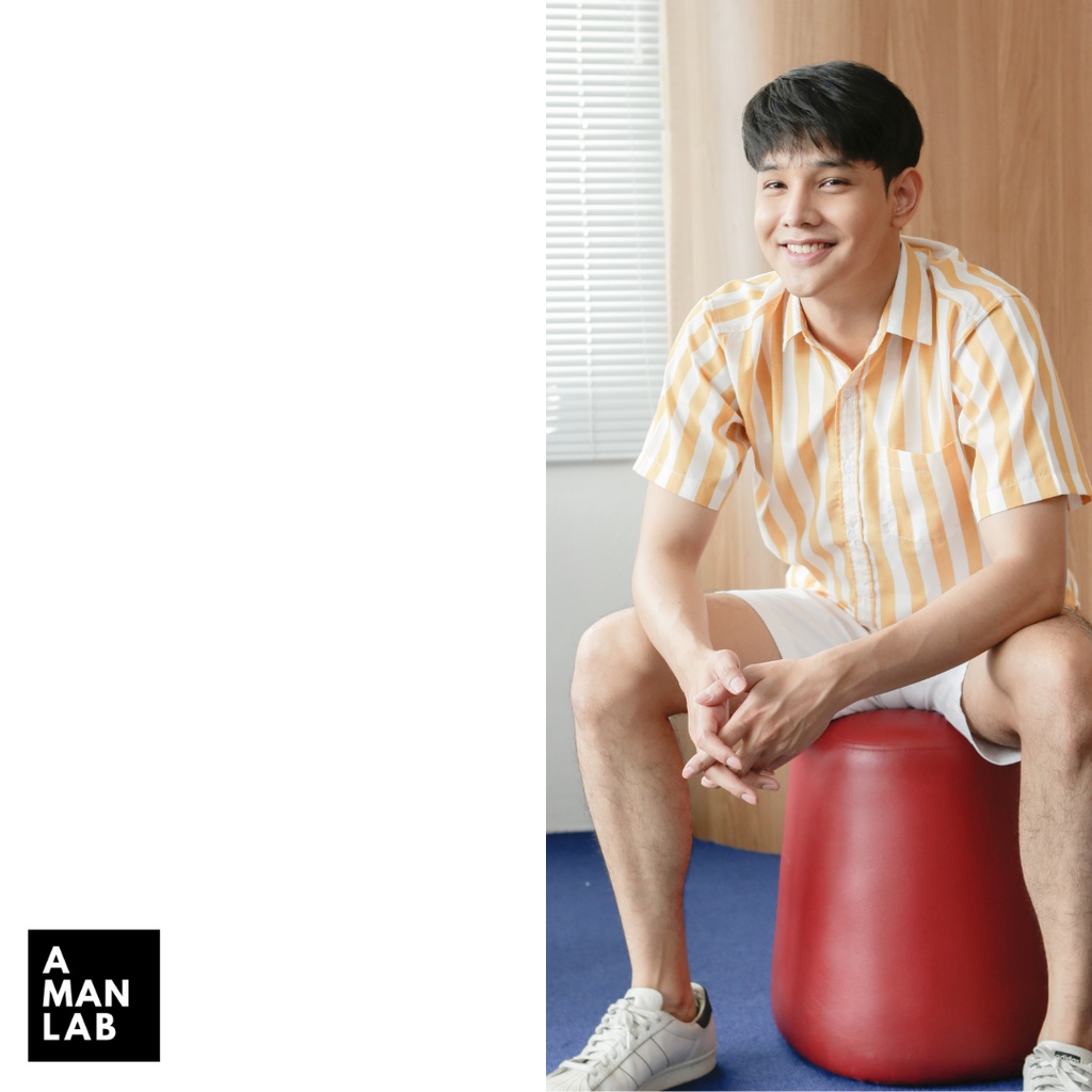 เสื้อเชิ้ตแขนสั้นผู้ชาย COTTON สไตล์เกาหลี FRENCH FRIES  A MAN LAB เสื้อเชิ้ต ผู้ชาย แขนสั้น เสื้อผู้ชาย ฮาวาย