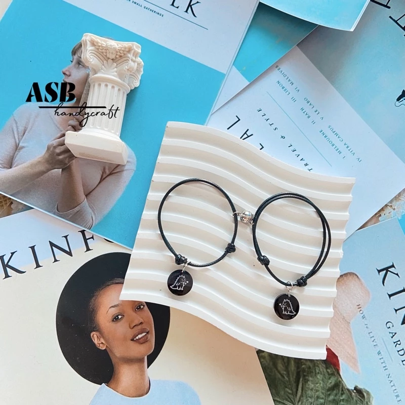 ASB - [คู่] สร้อยข้อมือคู่รัก Dino Love + Magnet FREE GIFT — ของมงคลหมวดความรักและความสัมพันธ์