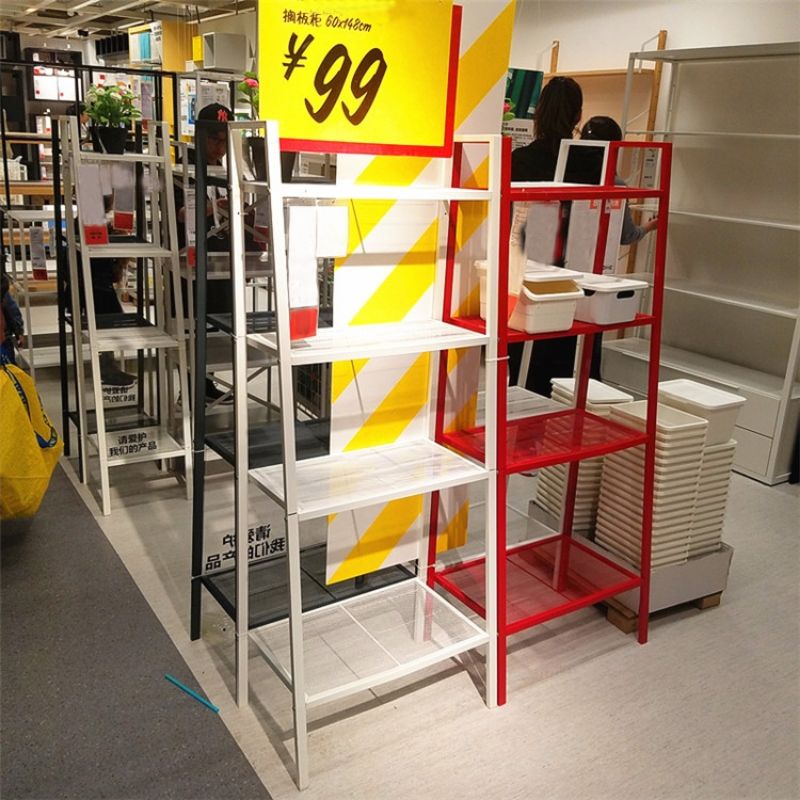 ชั้นวางของเหล็ก 34ชั้น ชั้นวางหนังสือสไตล์นอร์ดิก ของแต่งบ้าน กันสนิม