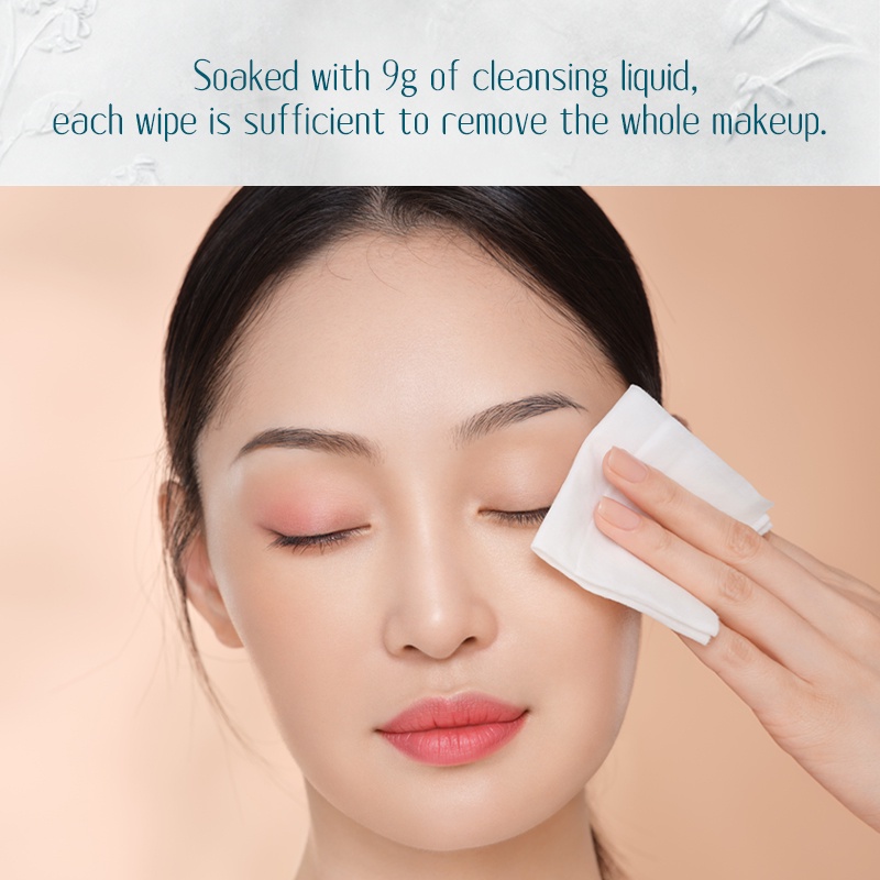 Florasis Flower Water Makeup Remover Wipes Cleansing Sheet 11 Face  Eye  Lip Makeup Remover2040PCSแผ่นเช็ดเครื่องสําอาง ทําความสะอาดผิวหน้า ตา และริมฝีปาก ลายดอกไม้ 11 20 40 ชิ้น