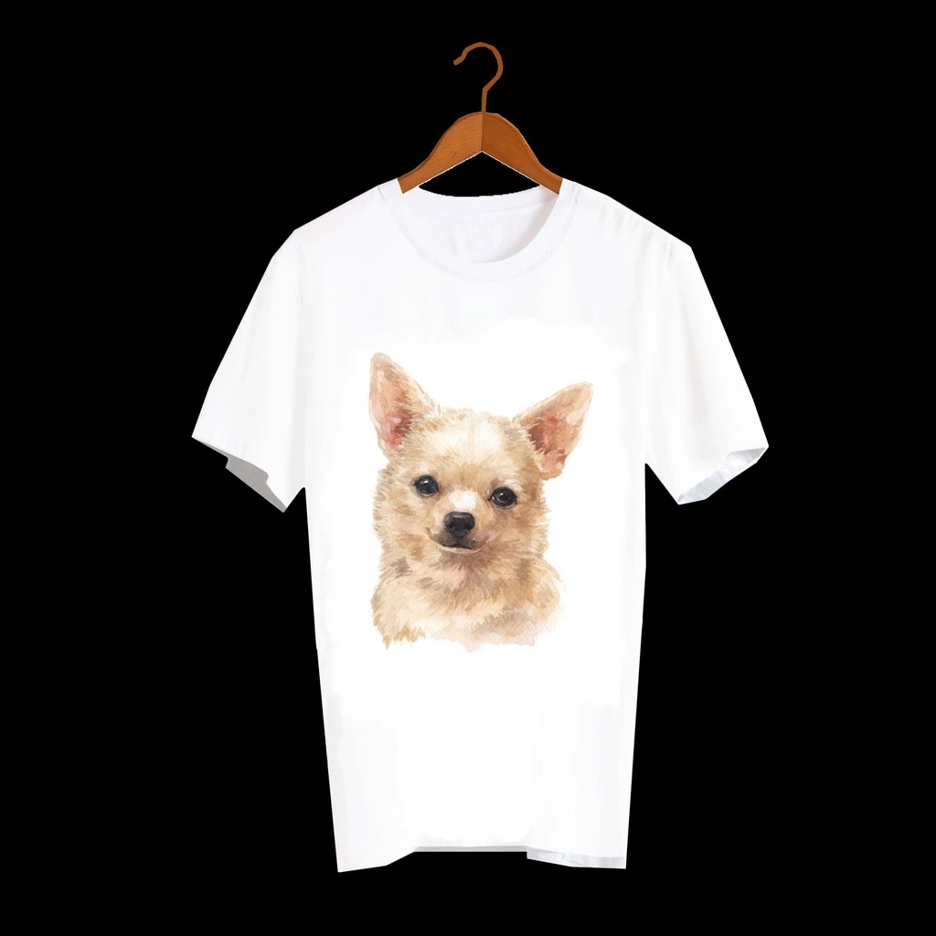 DCH007 เสื้อลายหมา เสื้อยืดสกรีนลายหมา โอเวอร์ไซส์สกรีนลาย สกรีนลายน้องหมา ลายสัตว์ ลายสุนัข น้องหมา Chihuahua ชิวาวา