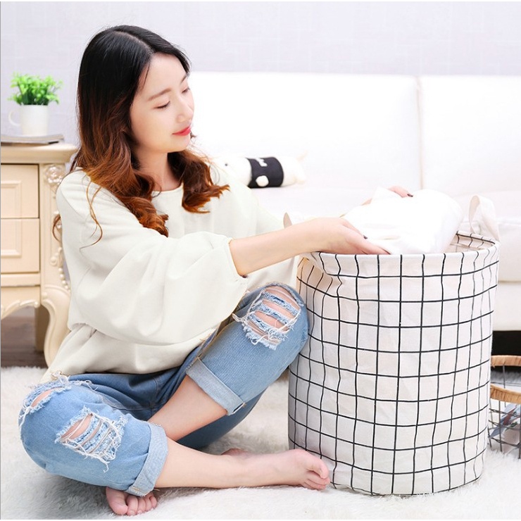 ตระกร้า ตะกร้าใส่เสื้อผ้า เอนกประสงค์พับเก็บได้C0029 ตะกร้าผ้าใส่ผ้าเตรียมซัก เครื่องใช้ในบ้าน