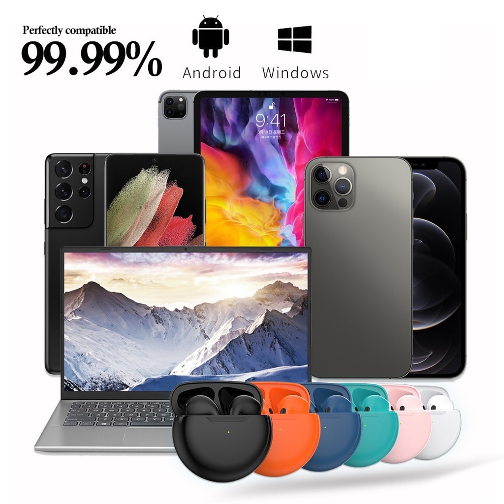 NEWPRO 6 TWSหูฟังบลูทูธ หูฟังบลูทูธไร้สาย หูฟังเกมส์บลูทูธ พร้อมกล่องชาร์จ เหมาะสําหรับ ไอโฟน ซัมซุง oppo vivo huawei