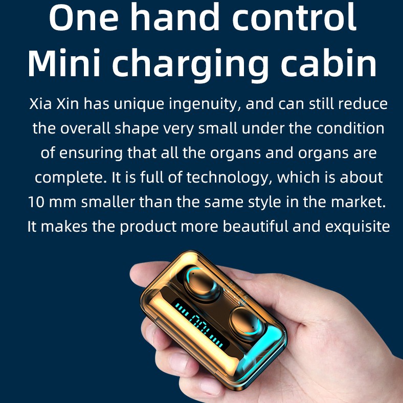 หูฟังบลูทูธ หูฟังไร้สาย แยกเสียงซ้ายขวา TWSWirelessbluetooth 50 headset Earphone Earbud รุ่น F9 M10