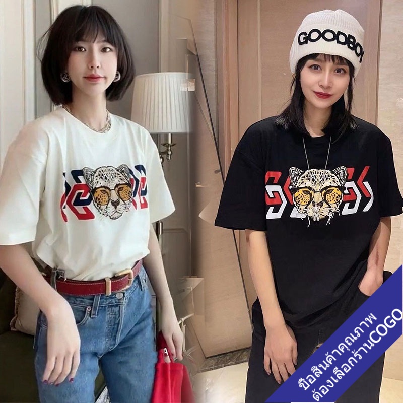 เสื้อยืดแขนสั้นสไตล์เกาหลี oversize เสื้อผ้าแฟชั่นสาวอวบ  เสื้อโอเวอร์ไซส์ผู้หญิง สกรีนลายวินเทจ ไซส์ใหญ่ XXL
