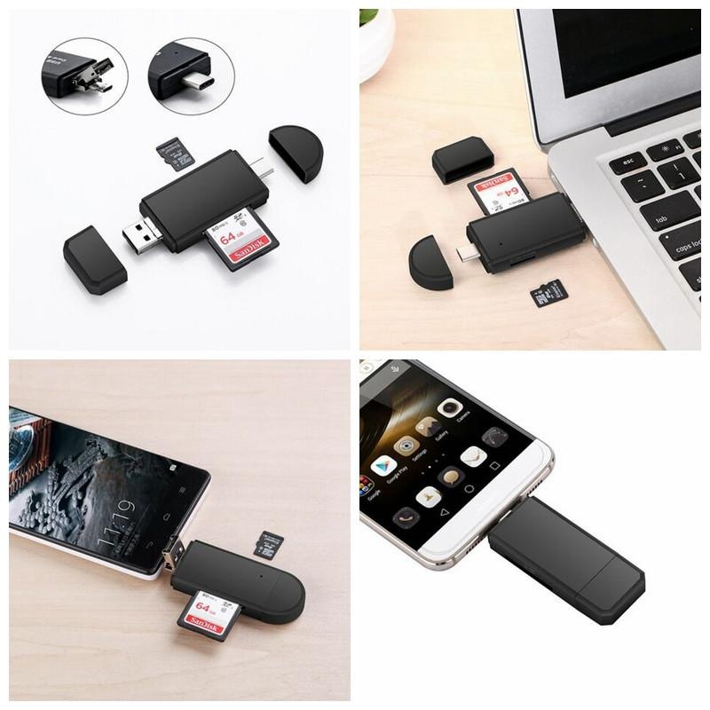 OTG Card Reader Micro SDSD CardUSB TF ความเร็วสูง 20 Card Reader เครื่องอ่านการ์ด OTG ราคาถูกที่สุด พร้อมส่ง