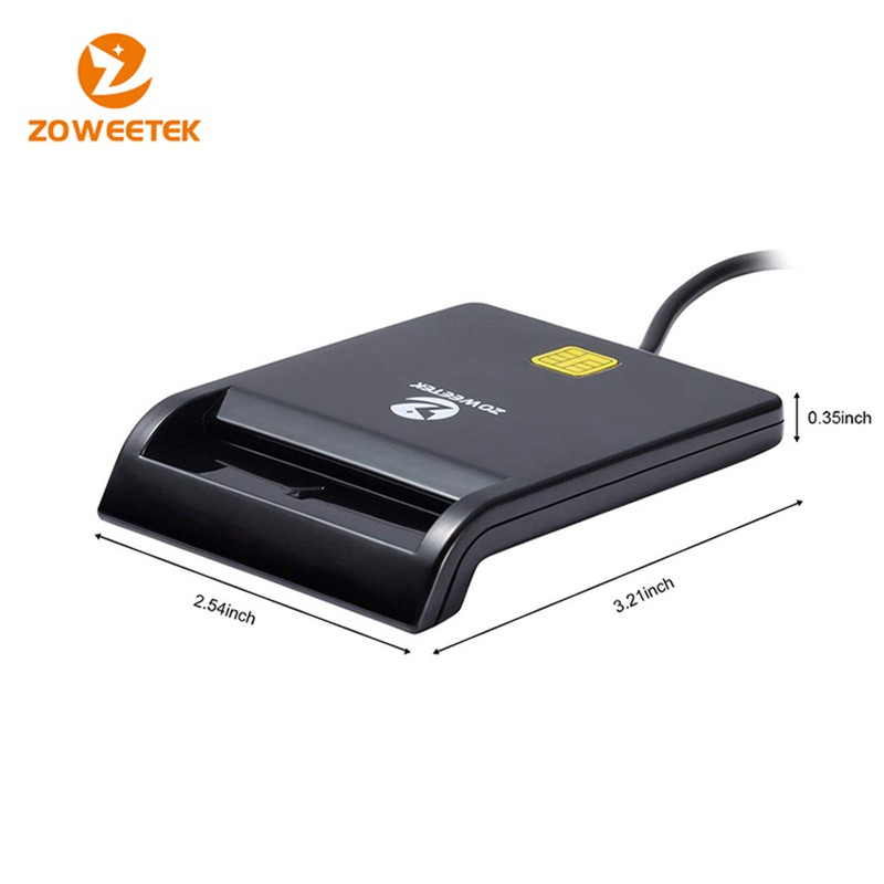 พร้อมส่งZoweetek เครื่องอ่านการ์ดอัจฉริยะ EMV USB 20 ISO 7816 สําหรับ ID IC ATM Smart Card ZW120261 เครื่องอ่านบัตรประชาชน
