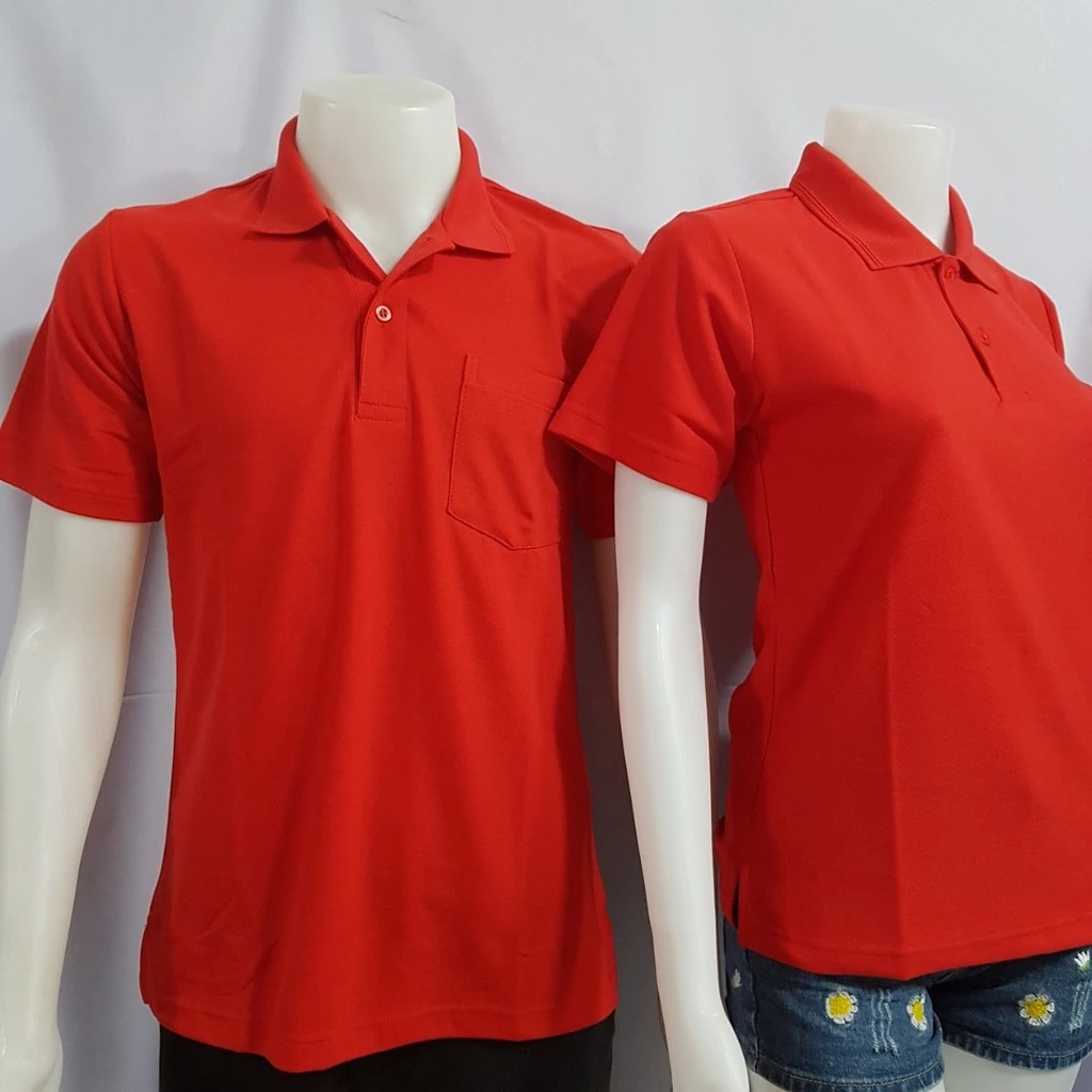 เสื้อโปโลสีแดงแขนสั้นแบบแขนปล่อยเสื้อสีมงคล — ของมงคลหมวดสีมงคล
