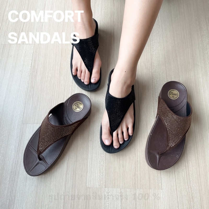 กรอกโค้ด INC525BR ลดเพิ่ม 30มาใหม่ รองเท้าแตะ ฟิบฟอบ ผู้หญิง แฟชั่น คีบสไตล์ FlipFlop Classic หน้าเพชรเต็ม เพชรจุด