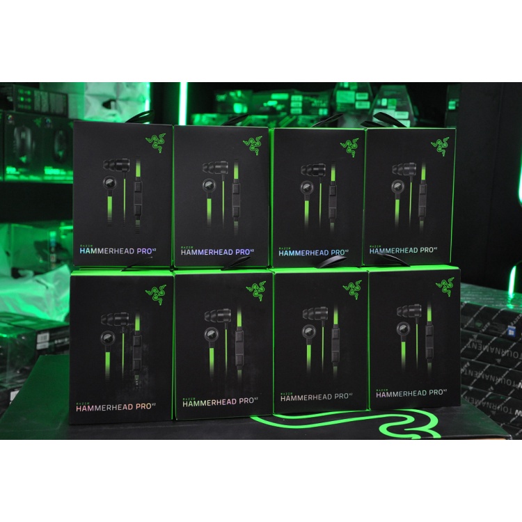 มีสินค้าแท้จริง Razer Hammerhead Pro V2 Earphone 35mm Wired In Ear Gaming Headset With Mic หูฟังเกมมิ่ง พร้อมกล่อง