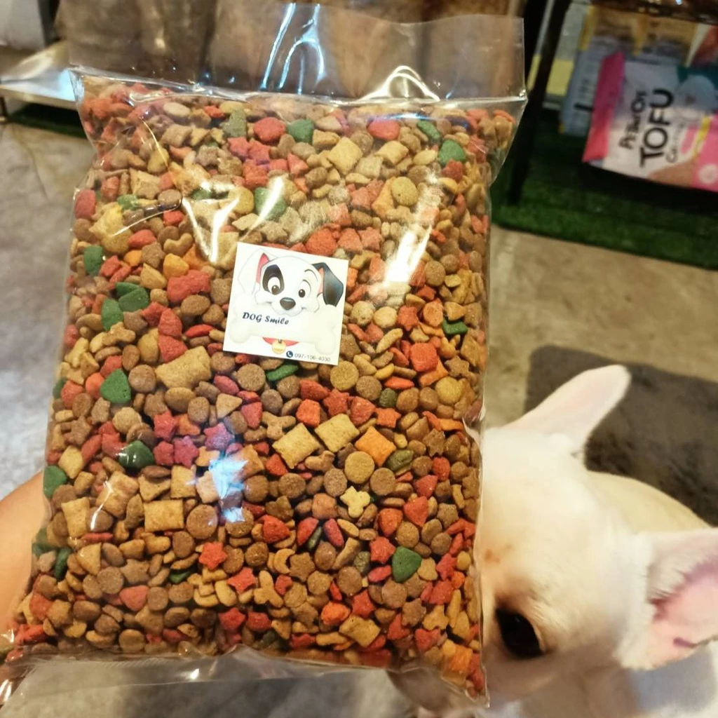 ฺBD - อาหารสุนัข Dog Smile 500g {รสนมไก่และตับสูตรเค็มน้อย} โปรตีน 28+%