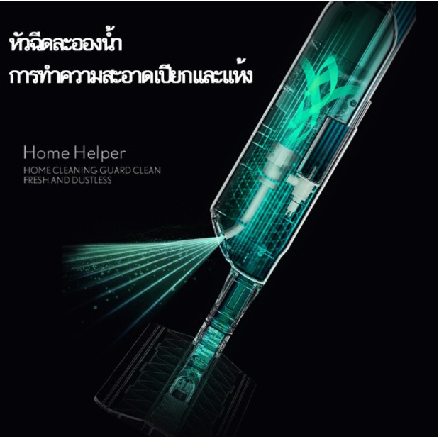 A042 ไม้ถูพื้นสเปรย์ Spray Mop ไม้ม๊อบ Lazy Mop ไม้ถูพื้นแบบสเปรย์ Flat Mop มีที่ฉีดน้ำ หมุนได้ 360 องศา