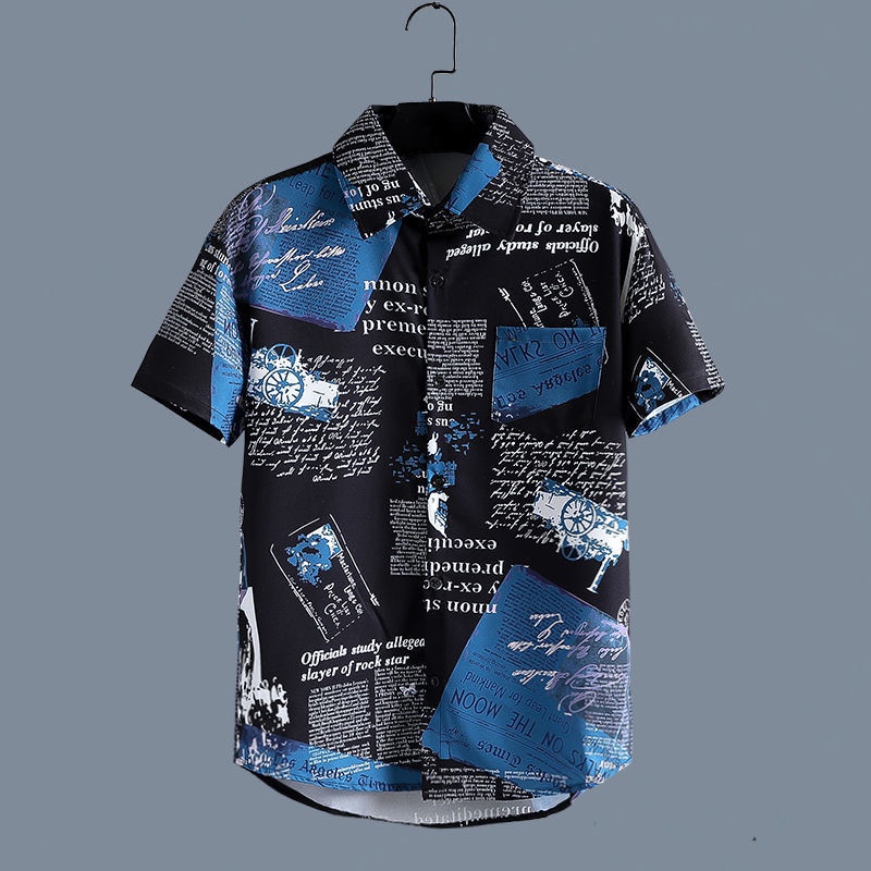 เสื้อเชิ้ตผู้ชาย ระบายอากาศได้ดี แฟชั่นฤดูร้อน สไตล์เกาหลี เสื้อผู้ชาย