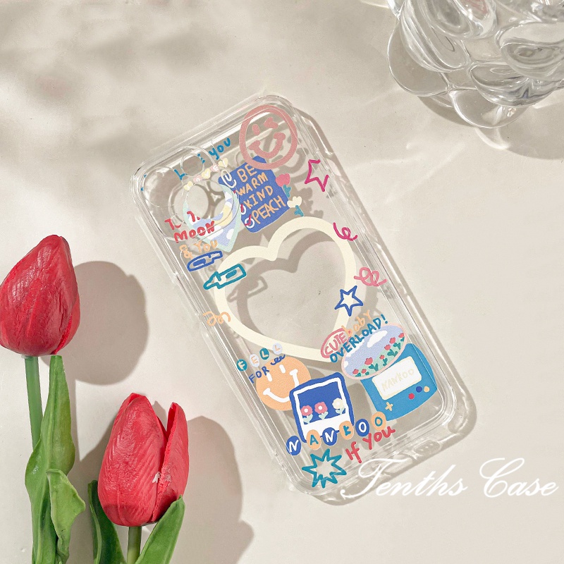 เคสโทรศัพท์มือถือแบบนิ่ม ลายกราฟฟิตี้หัวใจ สําหรับ Samsung A04e A04s A33 A53 A13 A73 A03 A03s A12 A22 A32 A51 A52 A71 A50 A50s A30s A02s S21Plus S22Ultra