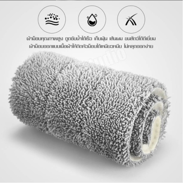 A042 ไม้ถูพื้นสเปรย์ Spray Mop ไม้ม๊อบ Lazy Mop ไม้ถูพื้นแบบสเปรย์ Flat Mop มีที่ฉีดน้ำ หมุนได้ 360 องศา
