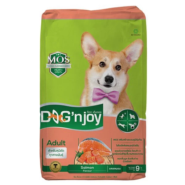 ราคาพิเศษ!! ด็อก เอ็นจอย อาหารสุนัขชนิดเม็ด สำหรับสุนัขโต รสแซลมอน 9 กก. DOG'N JOY Dog Food Salmon Flavor 9 KG