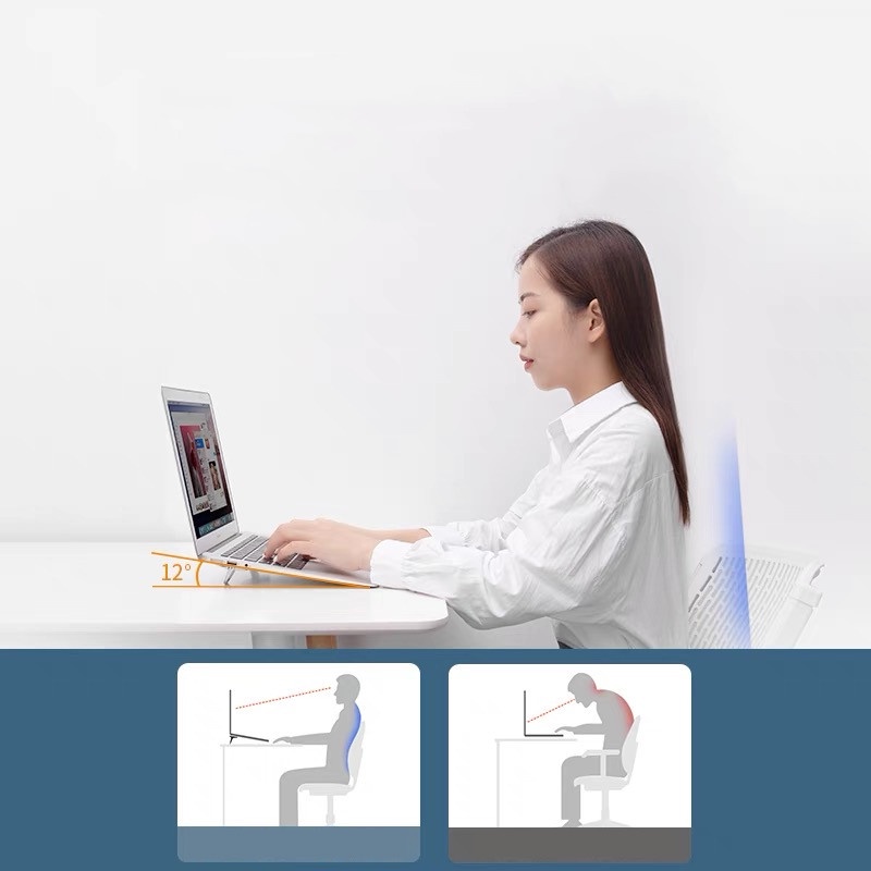 พร้อมส่งส่งจากไทยที่วางแล็ปท็อป Laptop Stand อะลูมิเนียม ขาตั้งโน้ตบุ้คพกพาสะดวก แท่นวางโน้ตบุ้ค แข็งแรง