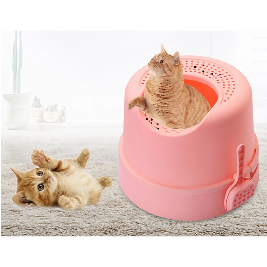 ห้องน้ำแมว ทรงถัง เก็บกลิ่นดี พร้อมจัดส่งด่วน