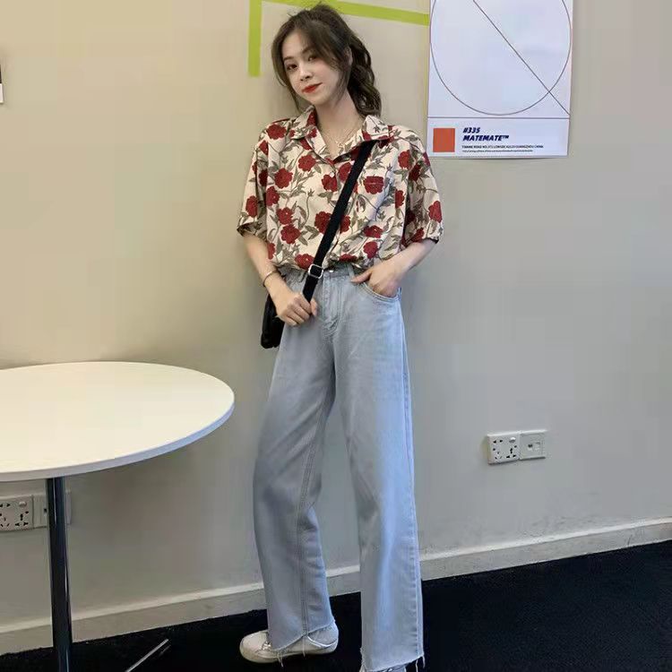 เสื้อเชิ้ตแขนสั้นผู้หญิง ใส่สบาย ทรงหลวม สไตล์เกาหลี เสื้อผ้าแฟชั่น มาใหม่ล่าสุด 2024