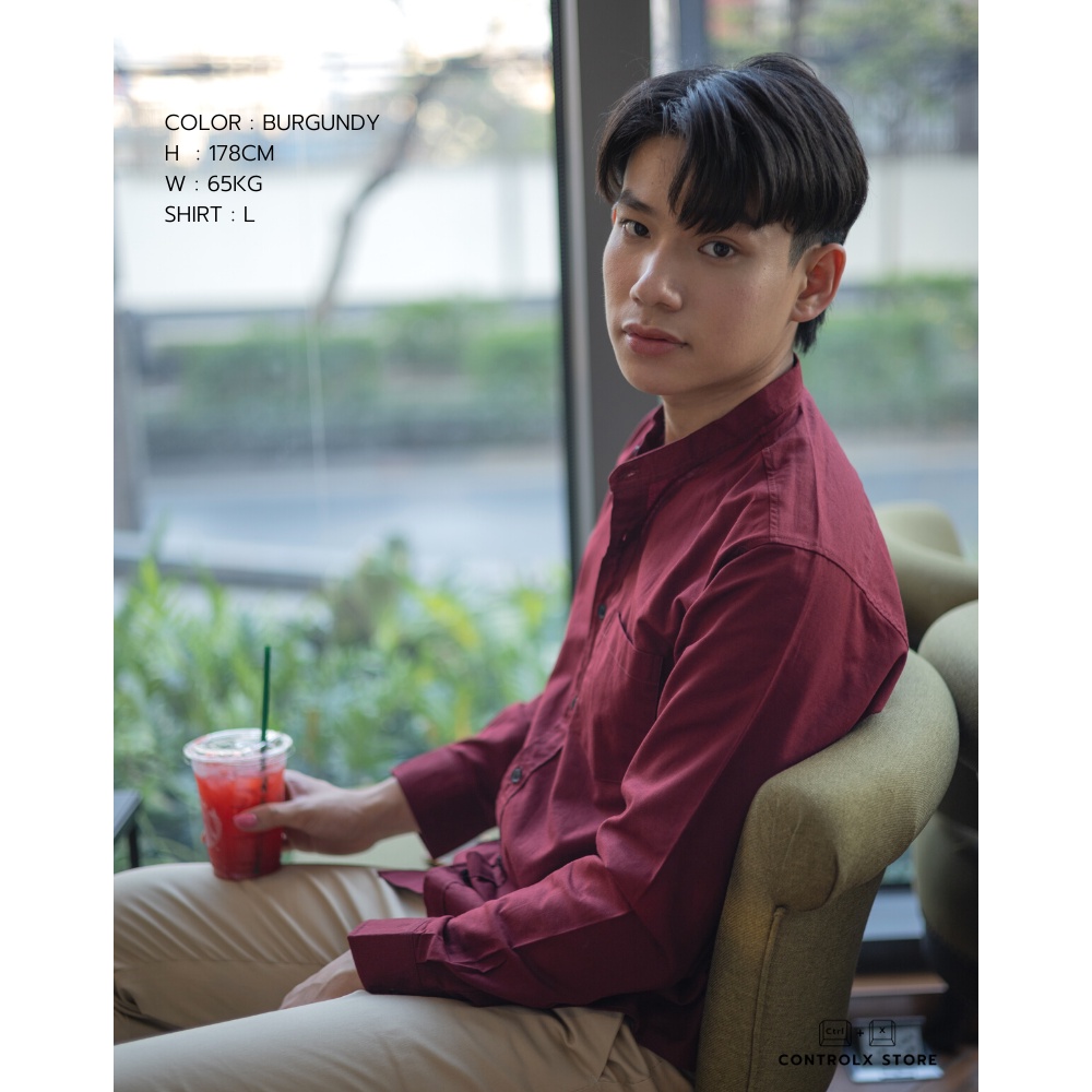 MXL เสื้อเชิ้ต คอจีนแขนยาว 14 สี REGULAR FIT SHIRT ผ้าออกฟอร์ด COTTON 100 เชิ้ตผู้ชายใส่ทำงาน