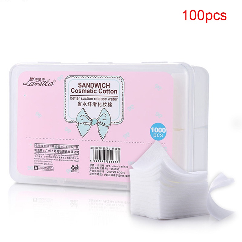 COD1000ชิ้นเซ็ตแผ่นผ้าฝ้ายทิ้งข้นเครื่องสำอางผ้าฝ้ายแต่งหน้า Remover เล็บผ้าเช็ดทำความสะอาดผิวหน้ากระดาษเช็ดแต่งหน้าเครื่องมือ