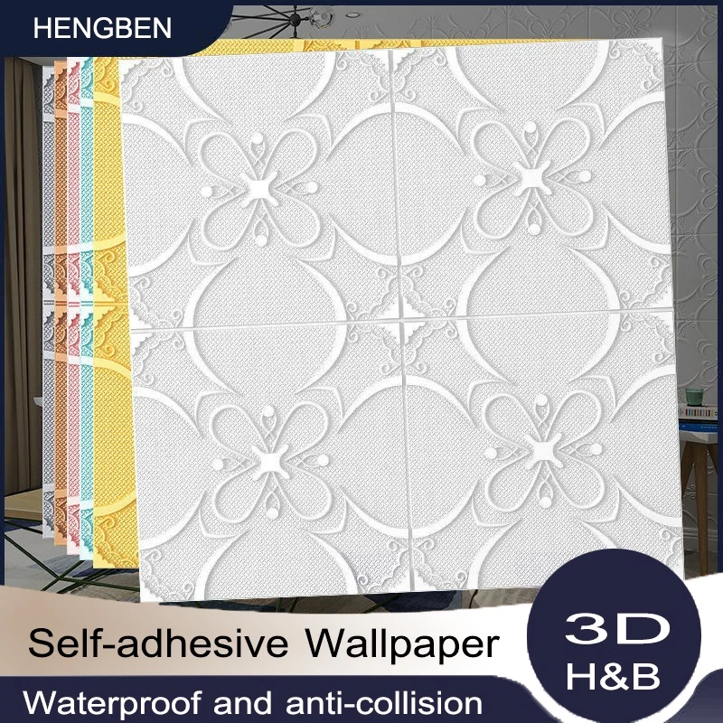 HOT ออกแบบใหม่ 3D วอลล์เปเปอร์ dinding สติ๊กเกอร์ติดผนังโฟมกันน้ํา Self-Adhesive วอลล์เปเปอร์วอลล์เปเปอร์วอลล์เปเปอร์วอลล์เปเปอร์ห้องนั่งเล่นห้องนั่งเล่นห้องนั่งเล่นตกแต่ง — ของมงคลหมวดสีมงคล