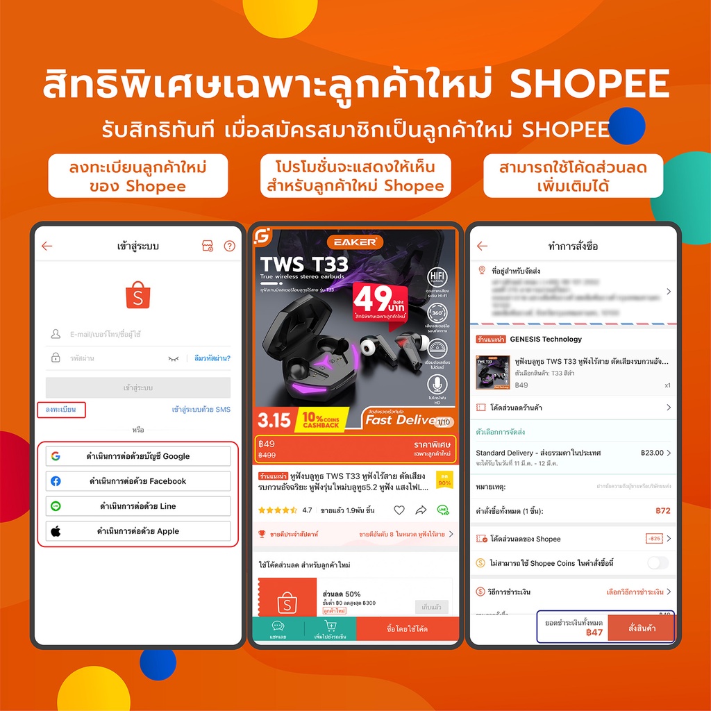 หูฟังบลูทูธ หูฟังไร้สาย แยกเสียงซ้ายขวา TWSWirelessbluetooth 50 headset Earphone Earbud รุ่น F9 M10