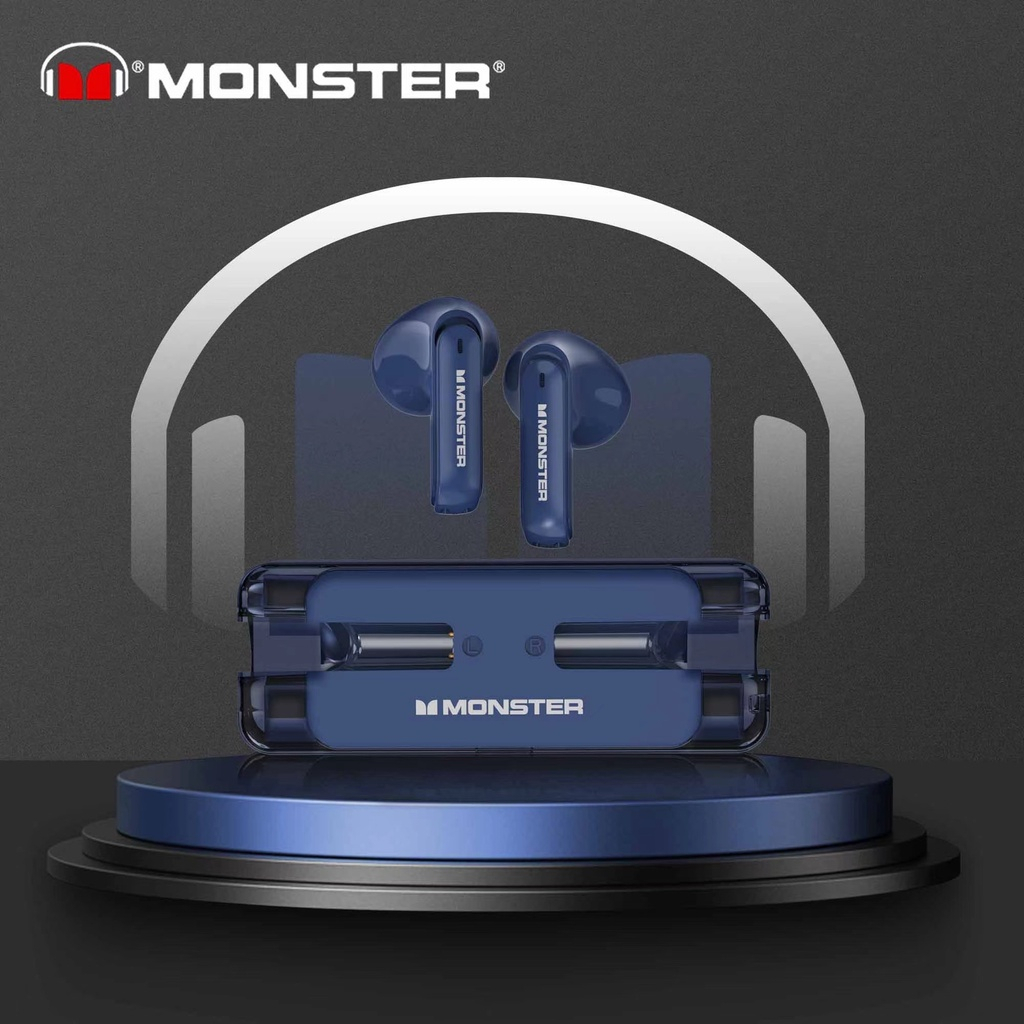 Monster XKT08 TWS Bluetooth 53 หูฟังสเตอริโอไร ้ สาย Smart Touch Low Latency ตัดเสียงรบกวนไร ้ สายกันน ้ ํา