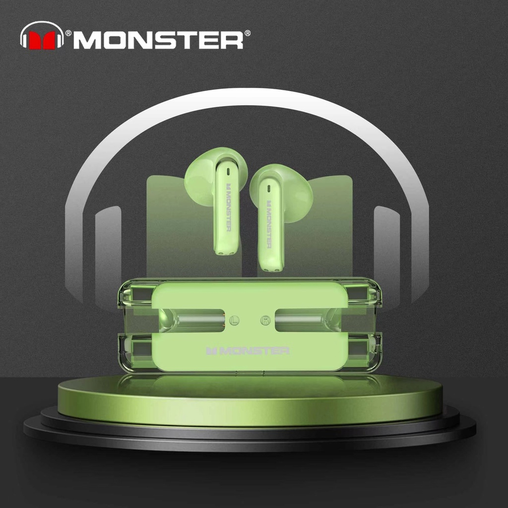 Monster XKT08 TWS Bluetooth 53 หูฟังสเตอริโอไร ้ สาย Smart Touch Low Latency ตัดเสียงรบกวนไร ้ สายกันน ้ ํา