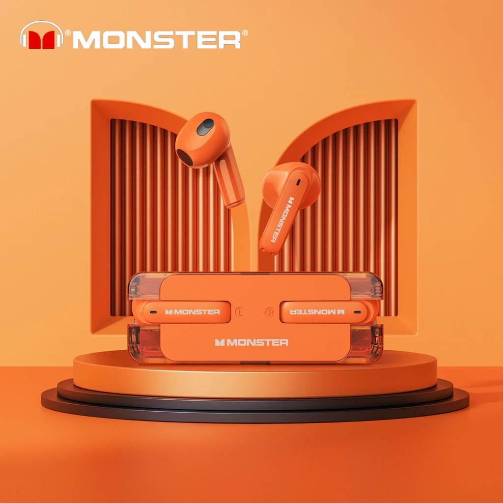 Monster XKT08 TWS Bluetooth 53 หูฟังสเตอริโอไร ้ สาย Smart Touch Low Latency ตัดเสียงรบกวนไร ้ สายกันน ้ ํา