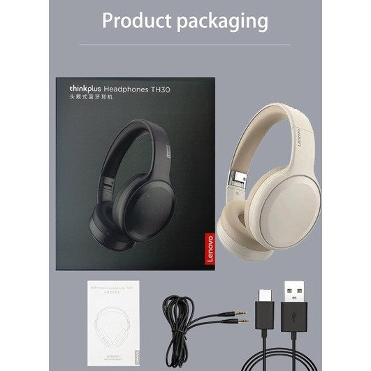 Lenovo TH30 หูฟังบลูทูธไร้สาย หูฟังเกมมิ่ง ลดเสียงรบกวน ความล่าช้าต่ํา พร้อมไมโครโฟน บลูทูธ 51