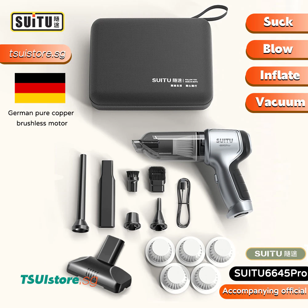 Suitu มอเตอร์ไร้แปรงเครื่องดูดฝุ่นไร้สาย Blower ไร้สาย 4 In1 รถ Strong ดูดเครื่องดูดฝุ่น D