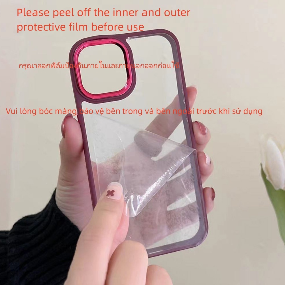 เคสโทรศัพท์มือถือ PC แข็ง แบบใส กันกระแทก ป้องกันกล้อง สําหรับ iPhone 13 14 12 11 Pro Max XR XS 7Plus 8Plus 6Plus 6sPlus 14Plus