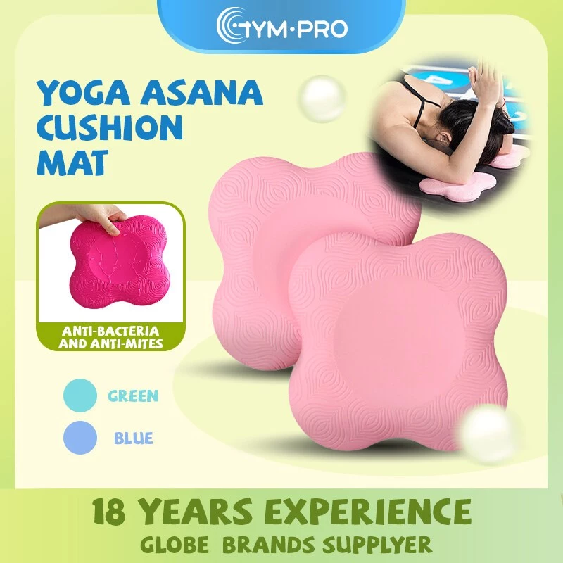 GYMPRO 2pcs โยคะหัวเข่าเสื่อโยคะรอบโยคะโยคะหัวเข่าเบาะรองนั่งโยคะแบบพกพาไม่ลื่นไถลเสื่อการฝึกโยคะปกป้องข้อศอกสำหรับการออกกำลังกายโยคะโยคะพิลาทิส