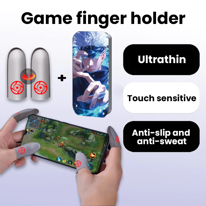 Hy Gaming Finger Sleeve ถุงมือเกมมือถือสําหรับ PUBG Breathable Finger Sleeve ปลายนิ้ว Anti-slip Silver Fiber Gaming Cover