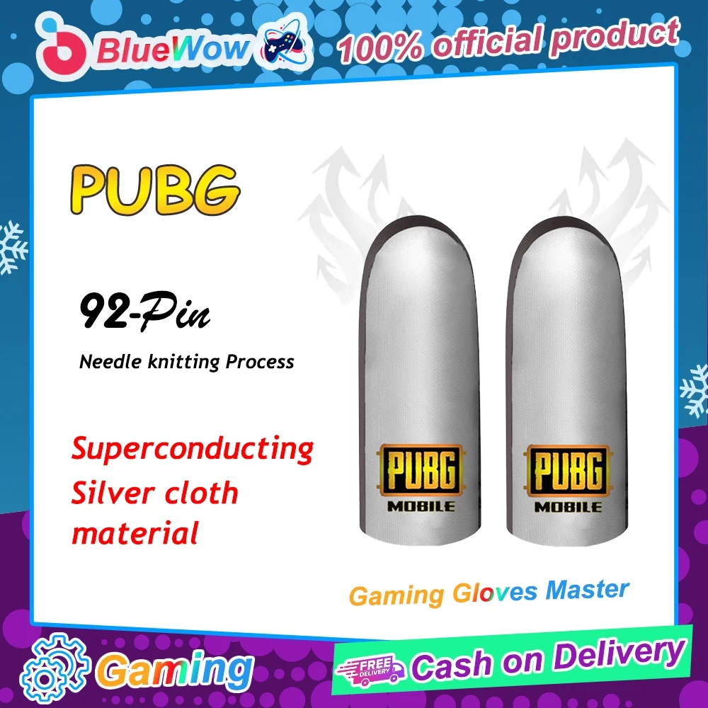 Bluewow Gaming Finger Sleeve Breathable ปลายนิ้ว Sweatproof Anti-slip ปลายนิ้วฝาครอบ Thumb ถุงมือสําหรับเกมมือถือ PUBG