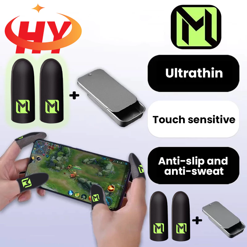 Hy MLBB Gaming Finger Sleeve Breathable Sweatproof Gaming Thumb Thin Gloves รุ่นสําหรับ Pubg