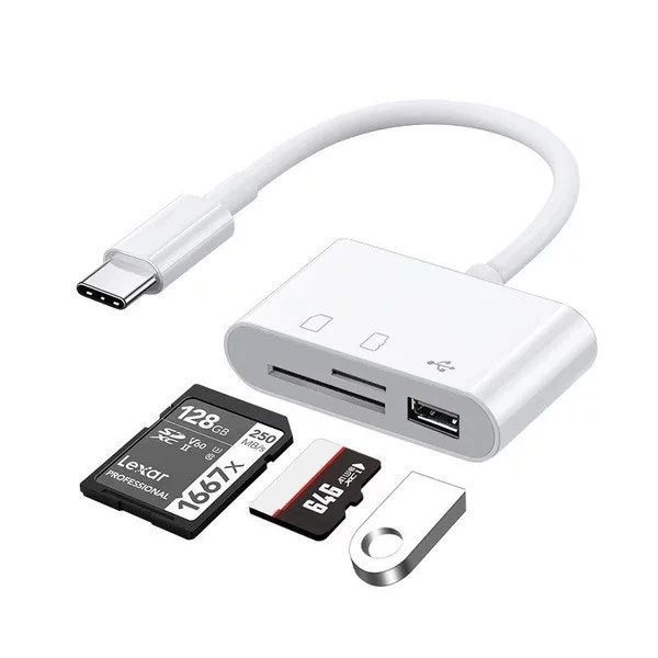 Digital  มัลติฟังก์ชั่น อะแดปเตอร์ OTG สามในหนึ่งเดียว Type-c -micro โทรศัพท์มือถือ การ์ดหน่วยความจ2.0 USB+SD/TF
