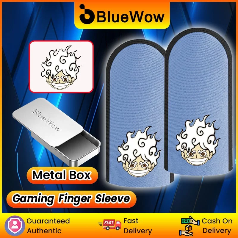 BlueWow Nika Luffy Gaming Finger Sleeve เกมมือถือถุงมือสําหรับ PUBG Breathable Finger Sleeve ปลายนิ้ว Anti-slip Gaming Cover