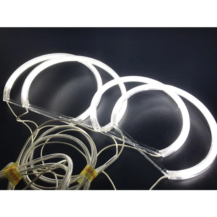 1 ชุด = 4PCS Angel Eyes Light สําหรับ BMW E36 E38 E39 E46 สีขาวสีเหลืองรถ LED CCFL 3000K 6000KSMD โปรเจคเตอร์ไฟหน้า Angel Eye 4*131 มม.ชุดโคมไฟ