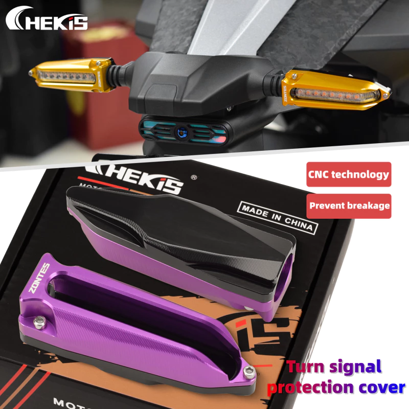 Chekis สําหรับ ZONTES 368G 703F 703R 703RR V1 V2 ดัดแปลงด้านหน้าและด้านหลังไฟเลี้ยวป้องกันไฟสัญญาณป้องกันการแตกหักอุปกรณ์ตกแต่ง 368 G 703 FR RR 2026