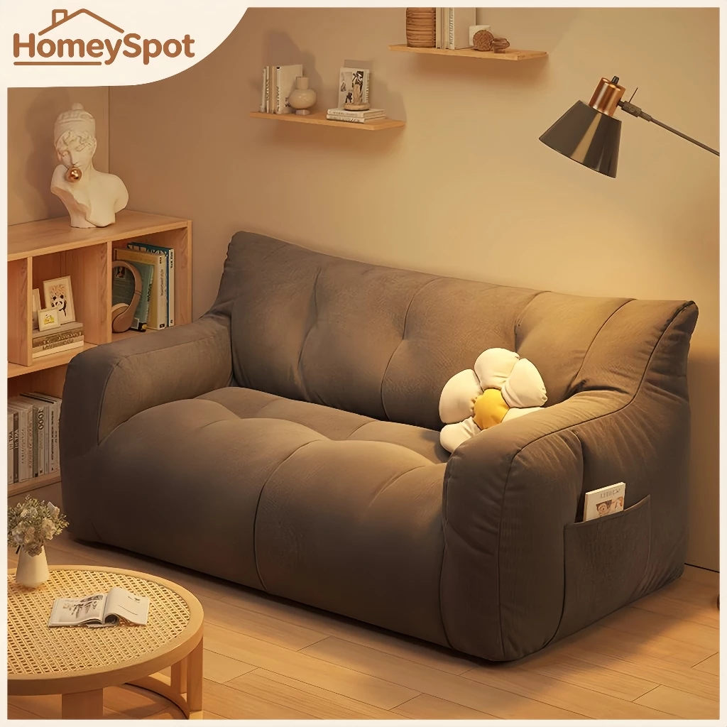 โซฟาขี้เกียจบีนแบค Bean Bag เม็ดโฟม นุ่มมาก ถอดซักได้ ขนาดใหญ่เดี่ยว/คู่ สำหรับระเบียง มุมห้องนอนเล็ก เสื่อทาทามิ