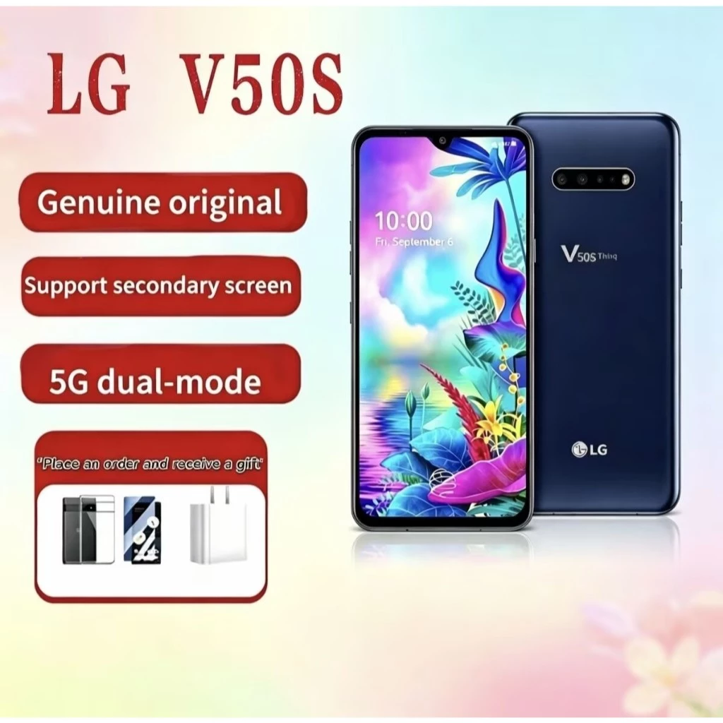 โทรศัพท์มือถือ LG V50S 256GB ใหม่ Android 5G รองรับหน้าจอคู่