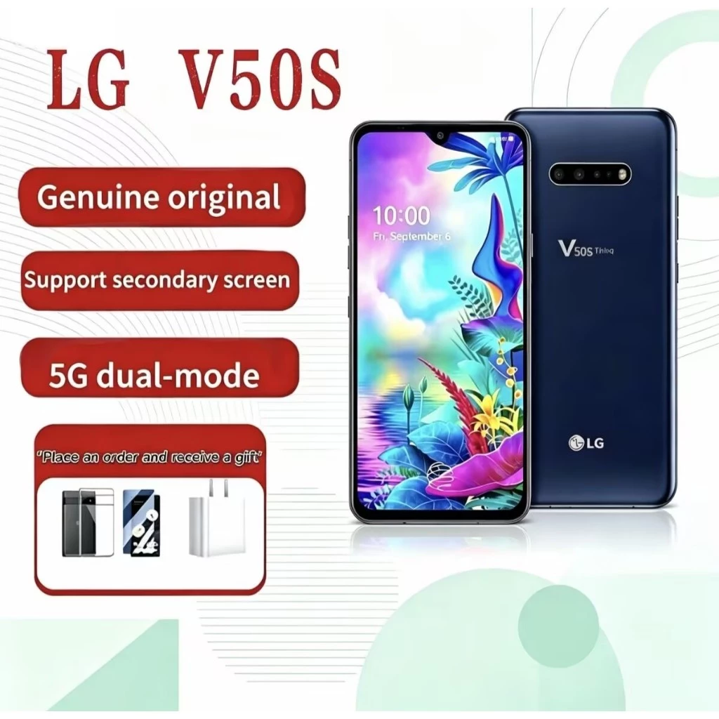 ใหม่ LG V50S ThinQ โทรศัพท์สมาร์ท 256GB ROM โทรศัพท์มือถือ Android รวมหน้าจอคู่